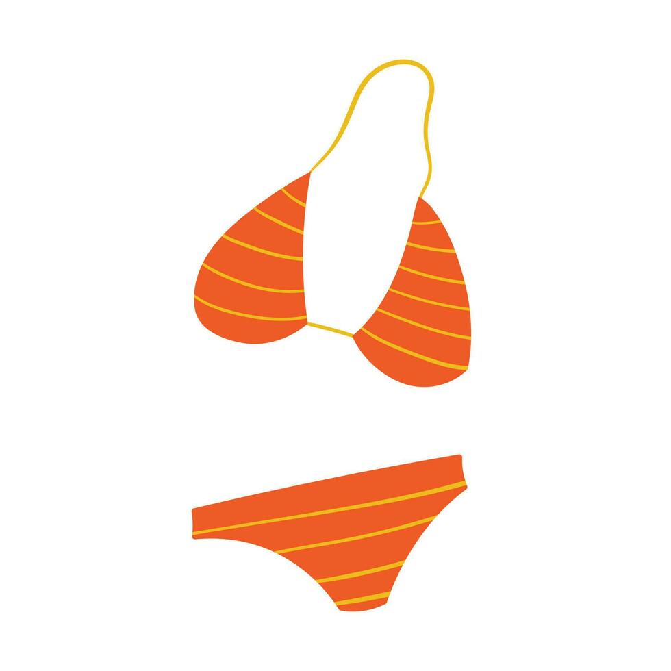 Vektor einfach isoliert Sommer- Symbol. Damen Badebekleidung oder Teilt Bikini. Unterwäsche zum Baden, Sonnenbaden und entspannend auf das Strand.