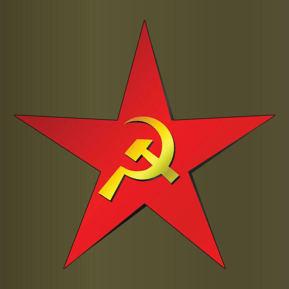 sovjet union uSSR kommunist röd armén stjärna symbol ikon logotyp vektor