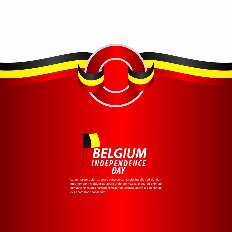 Belgien Unabhängigkeitstag Feier Vektor Vorlage Design Illustration