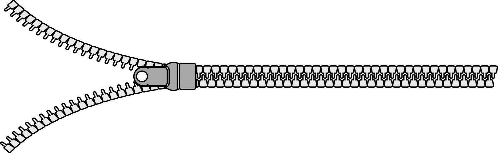 dragkedja. stängd och öppen zip-ikonuppsättning. vektor illustration