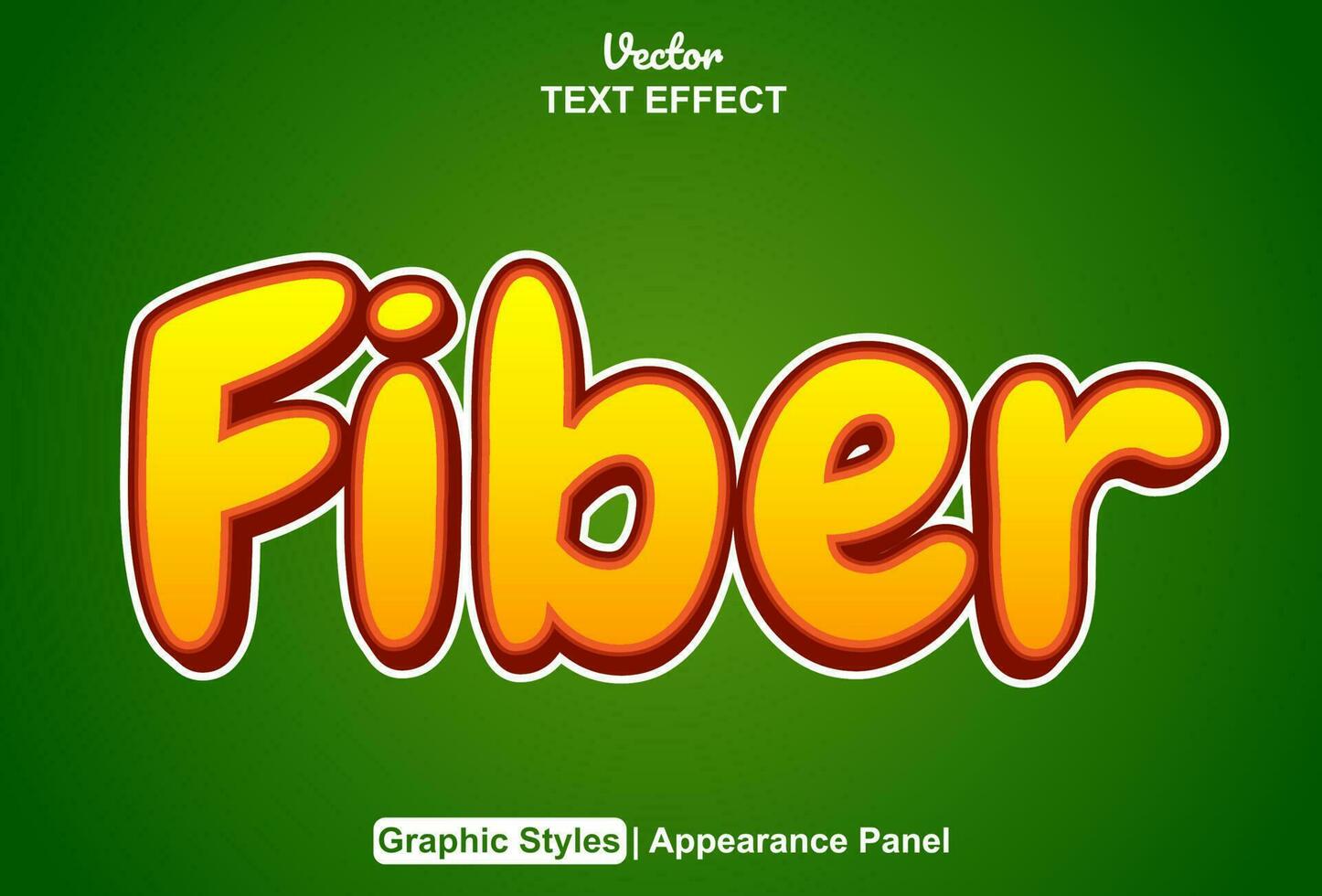 fiber text effekt med orange grafisk stil och redigerbar. vektor