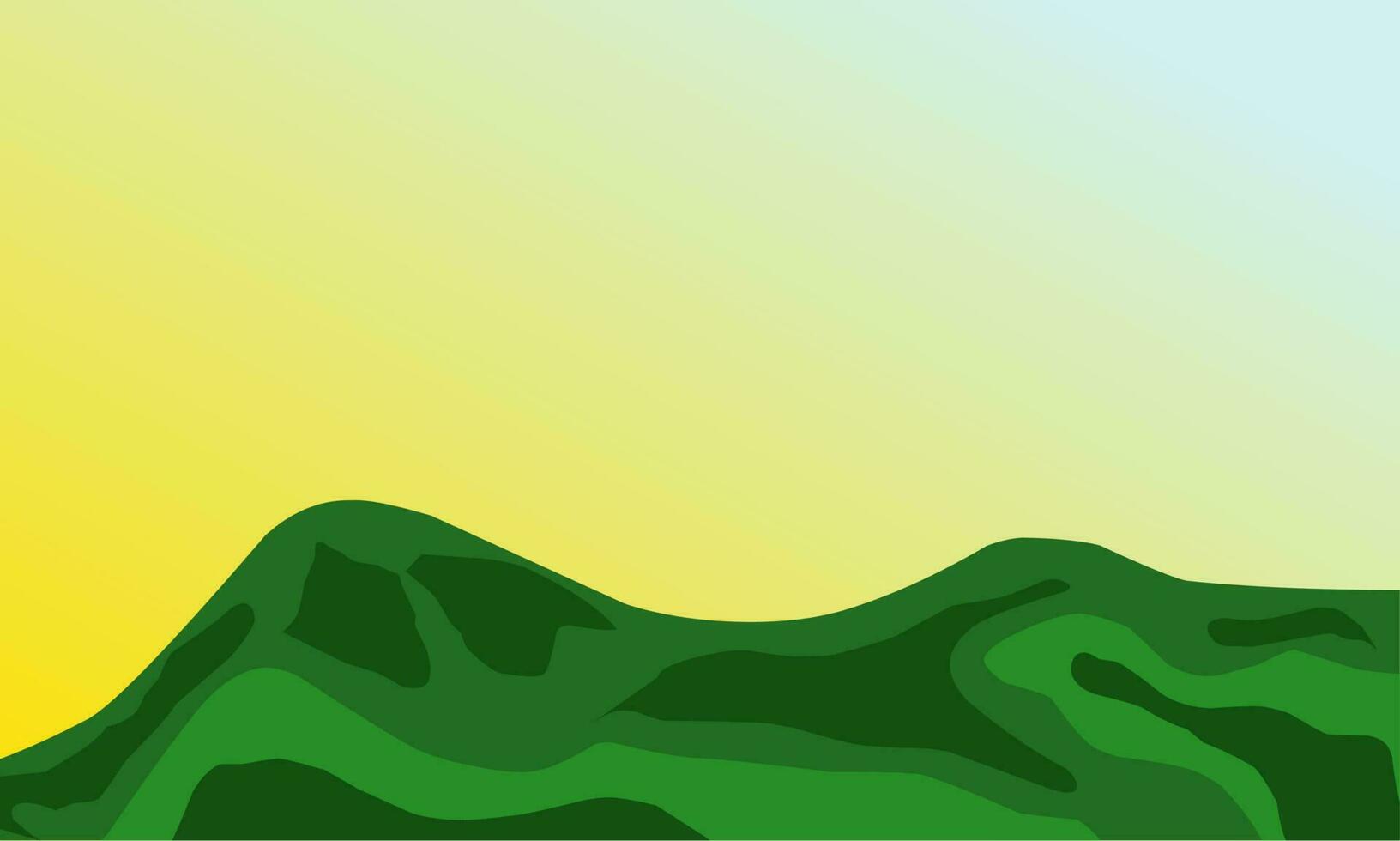 Berg und Himmel Landschaft Hintergrund Illustration. Vektor einfach Design.