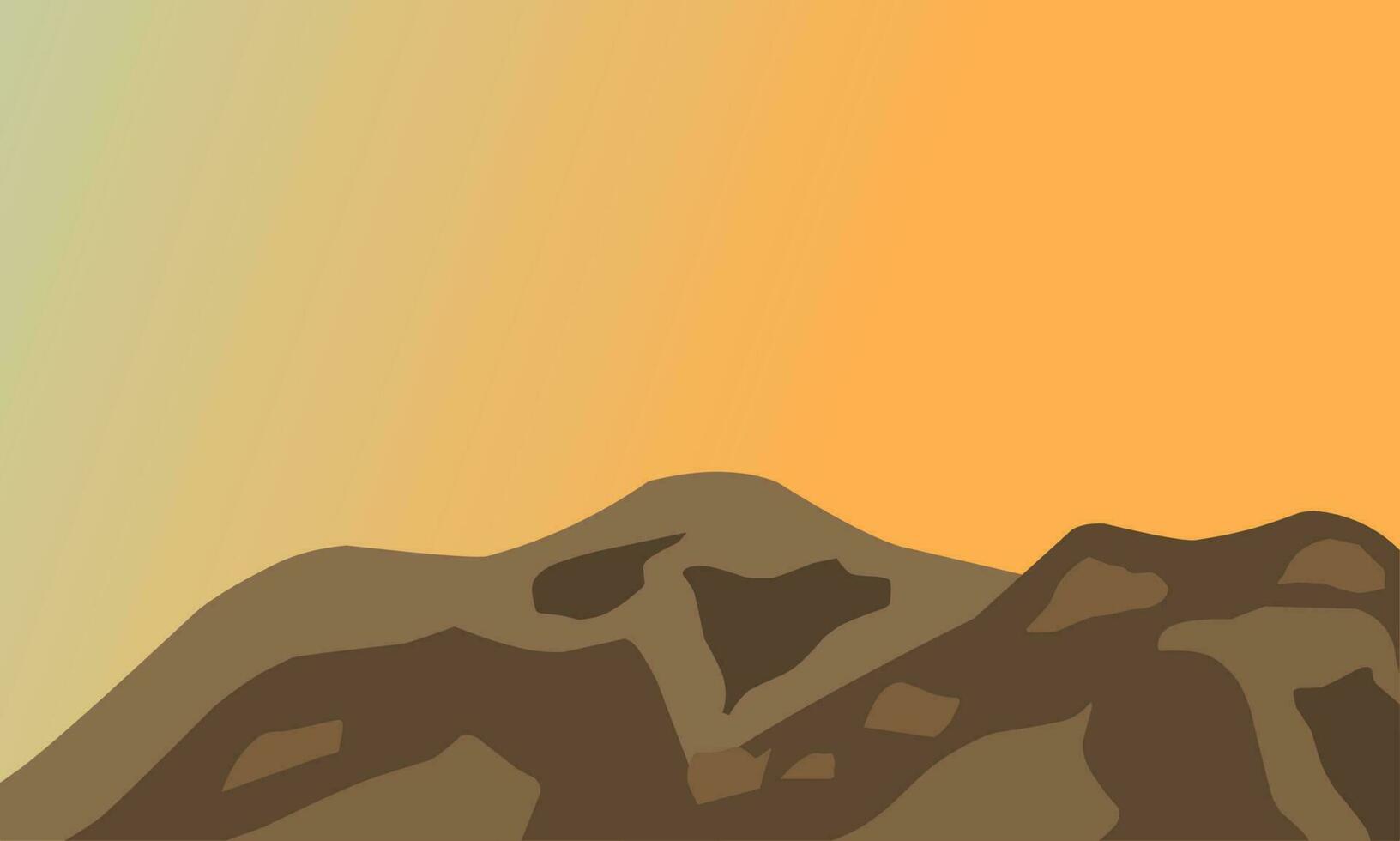 Berg und Himmel Landschaft Hintergrund Illustration. Vektor einfach Design.