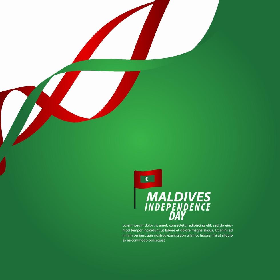 maldiverna självständighetsdagen firande vektor mall design illustration