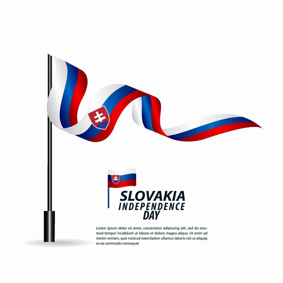 Slowakei Unabhängigkeitstag Feier Vektor Vorlage Design Illustration