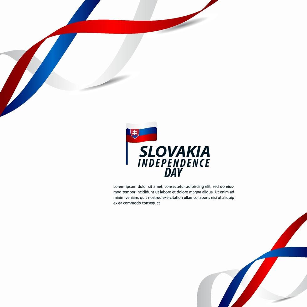 Slovakien självständighetsdagen firande vektor mall design illustration