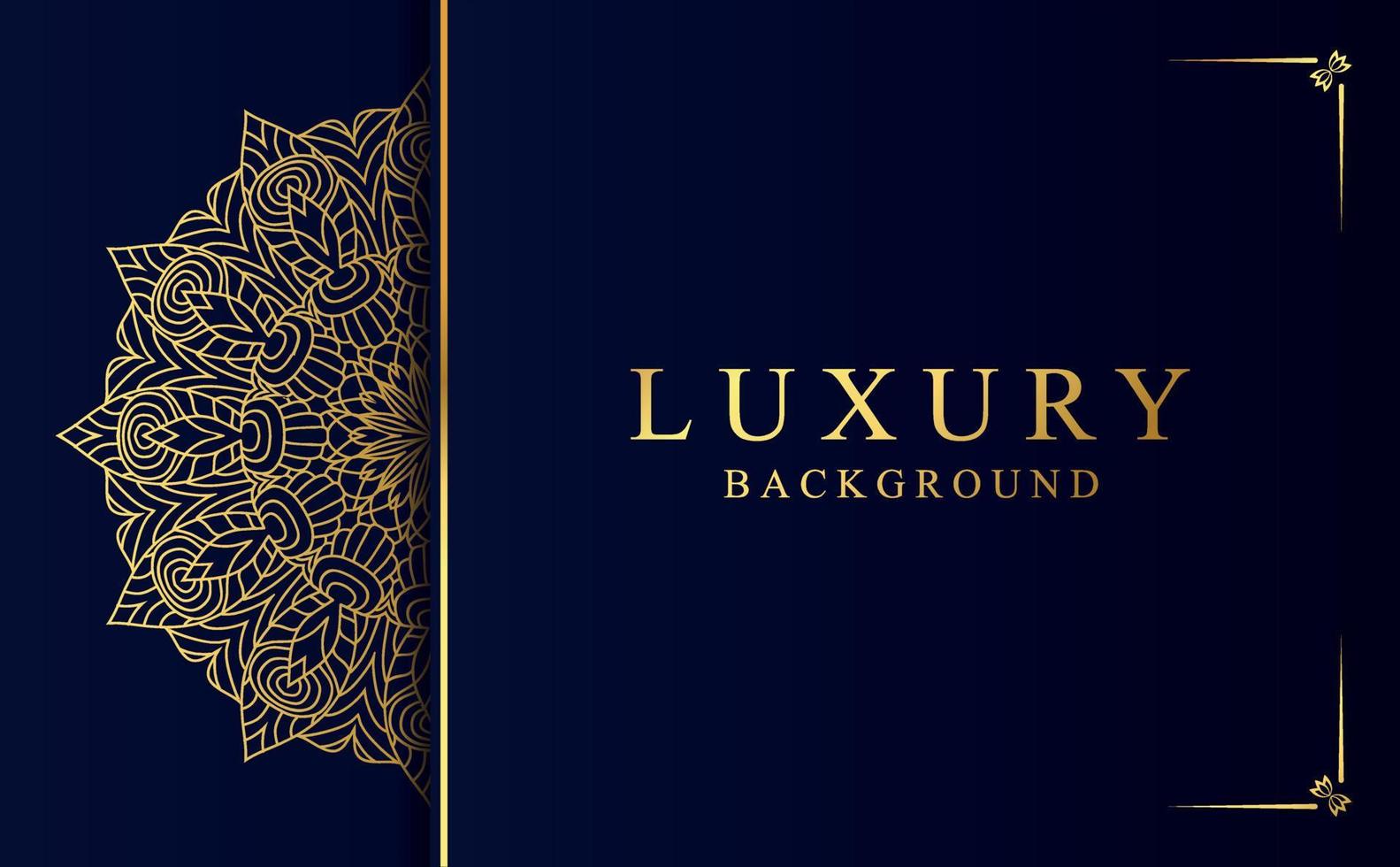 Luxus Mandala Hintergrund im Gold Farbe Vektor