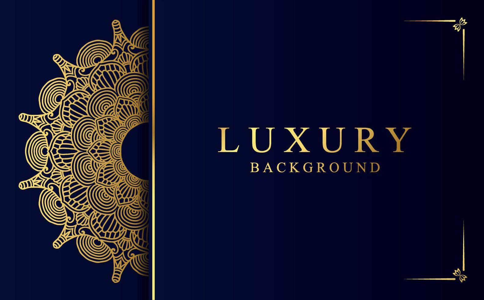 Luxus Mandala Hintergrund im Gold Farbe Vektor