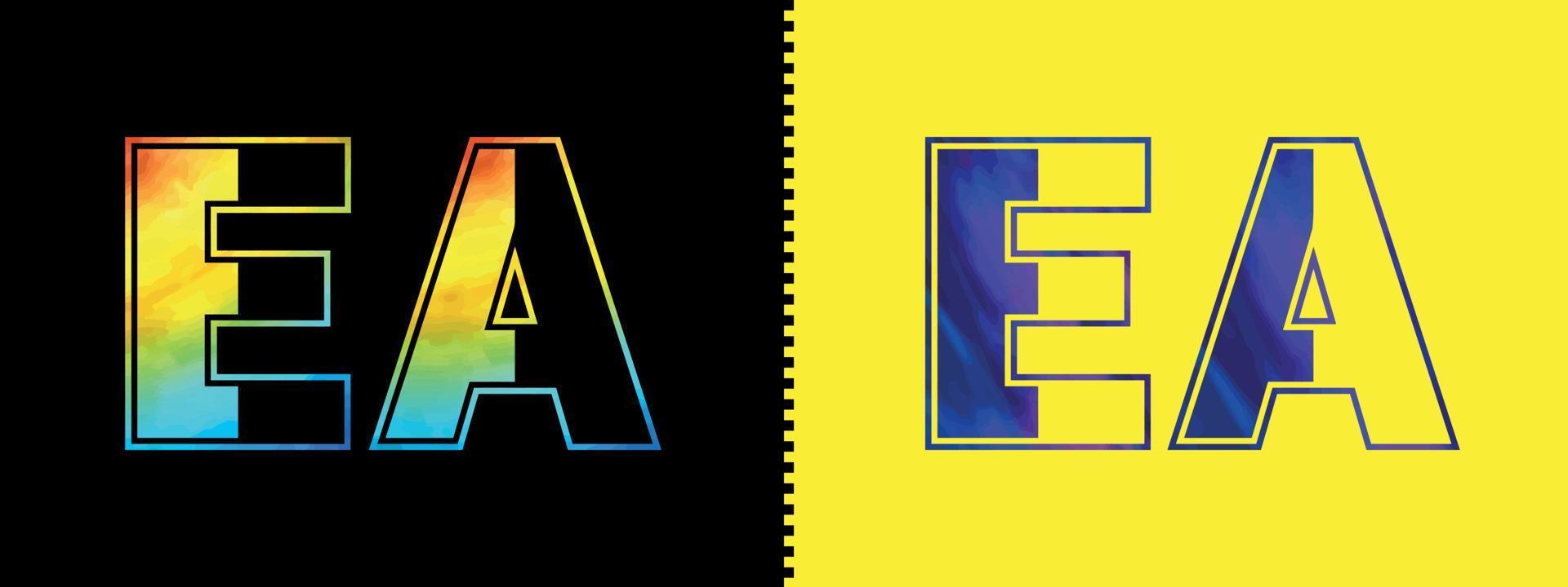 unik ea brev logotyp ikon vektor mall. premie eleganta alfabet logotyp design för företags- företag