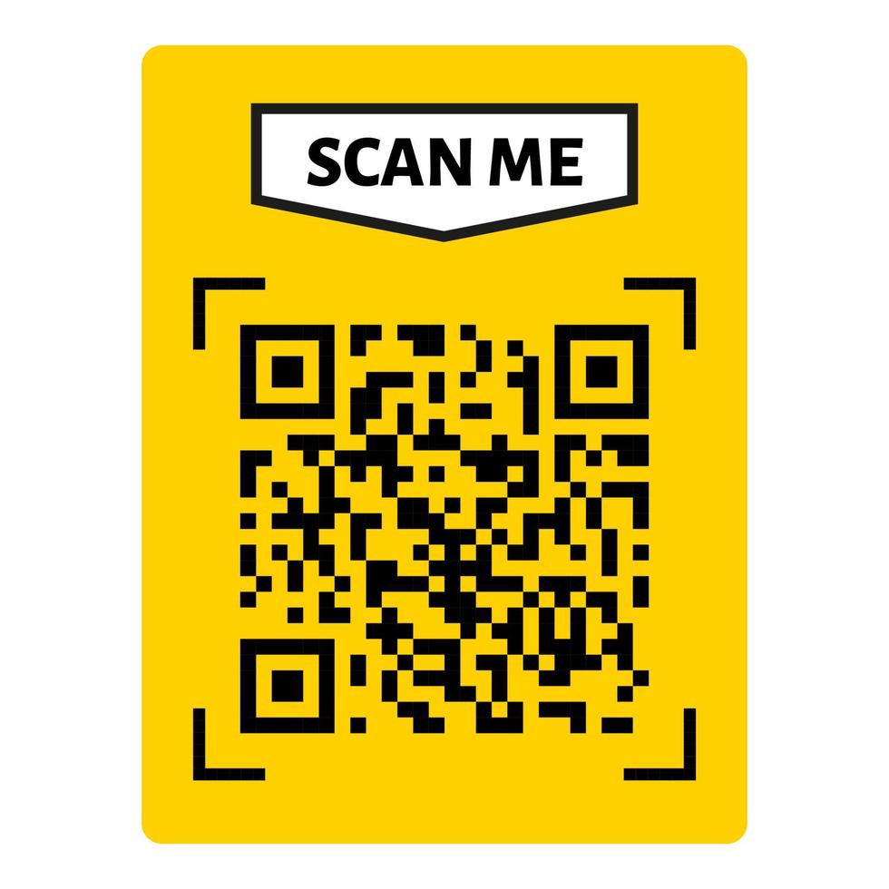 skanna mig qr koda design. qr koda för betalning, text överföra med skanna mig knapp. vektor illustration