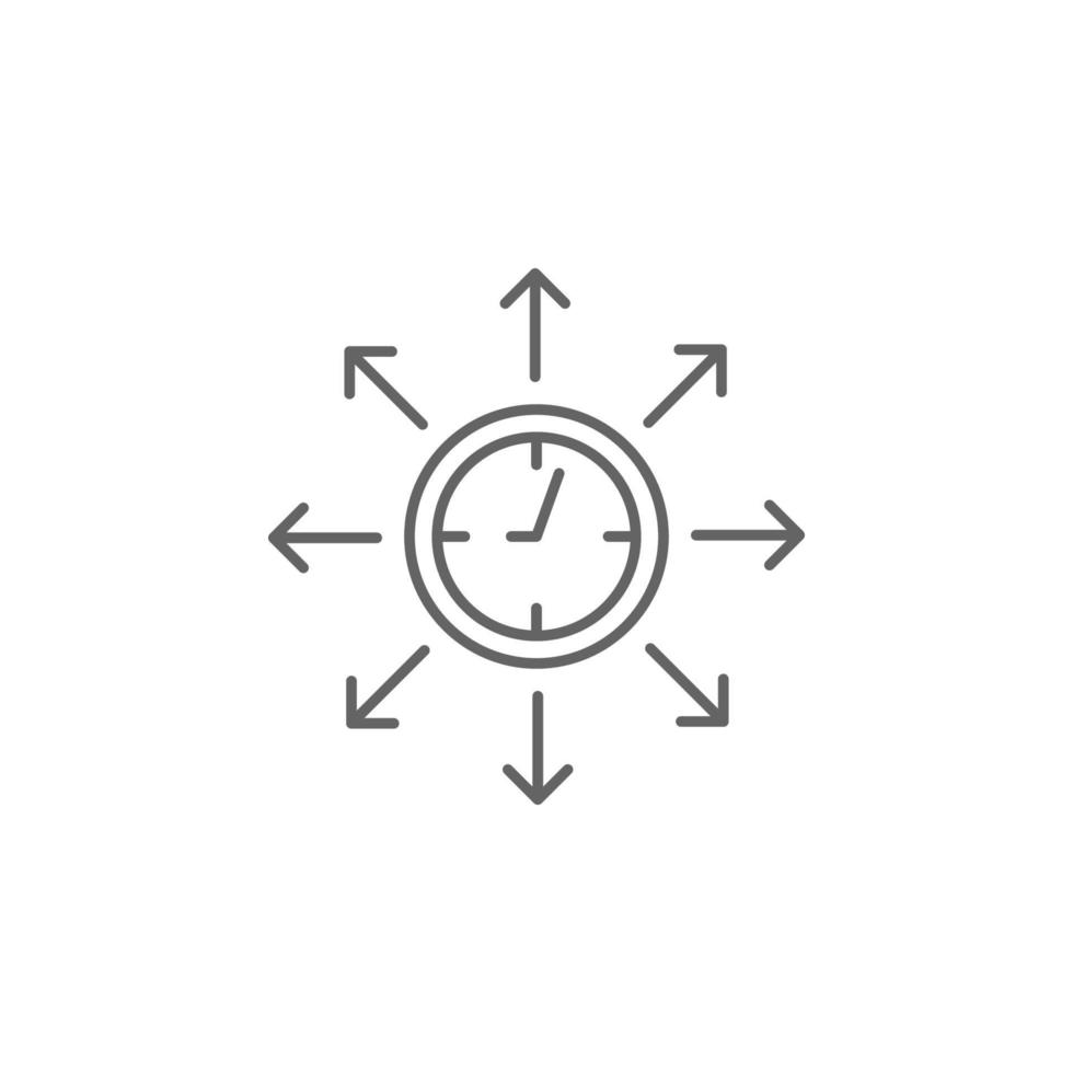 Pfeil, ausrichten, Zeit Verwaltung Vektor Symbol Illustration