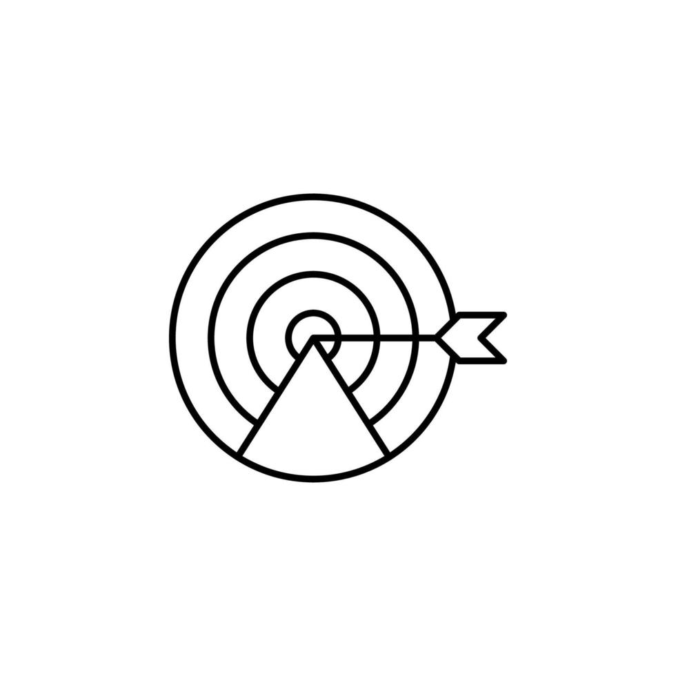 Ziel Pfeil Vektor Symbol Illustration