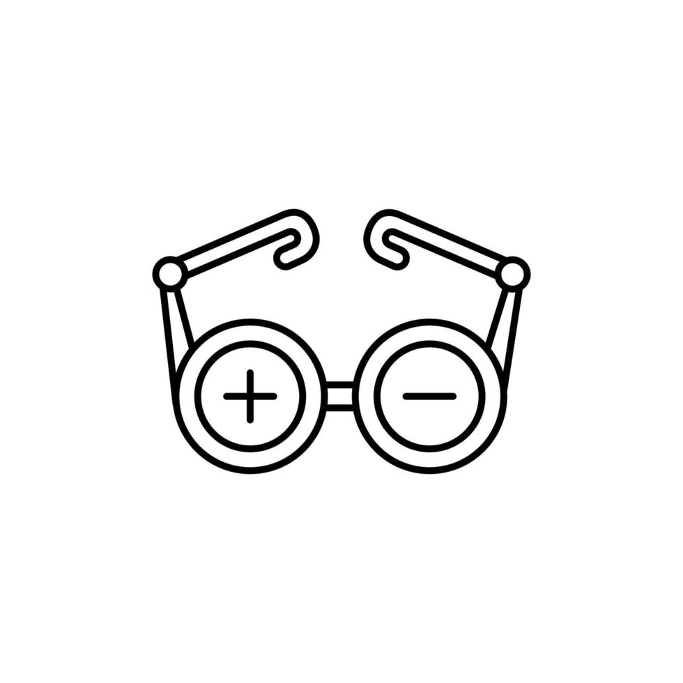 öga testa glasögon vektor ikon illustration