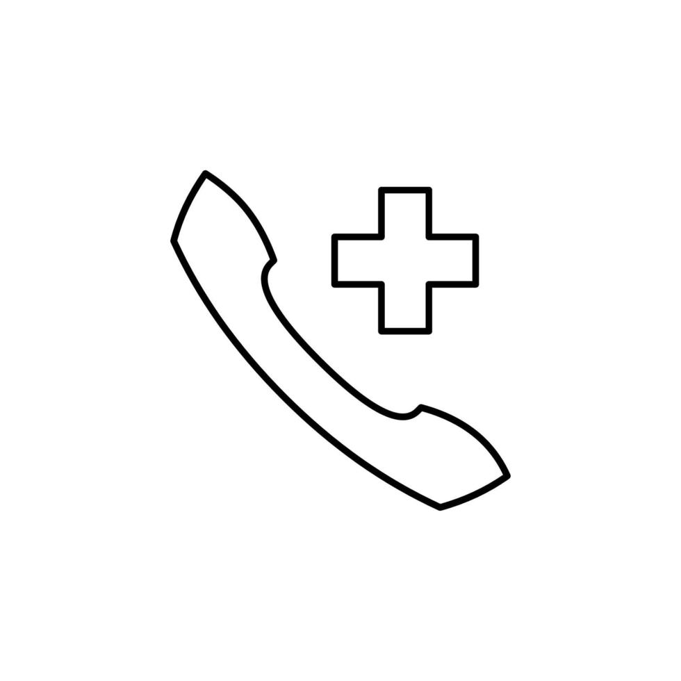 telefon ring upp sjukhus vektor ikon illustration