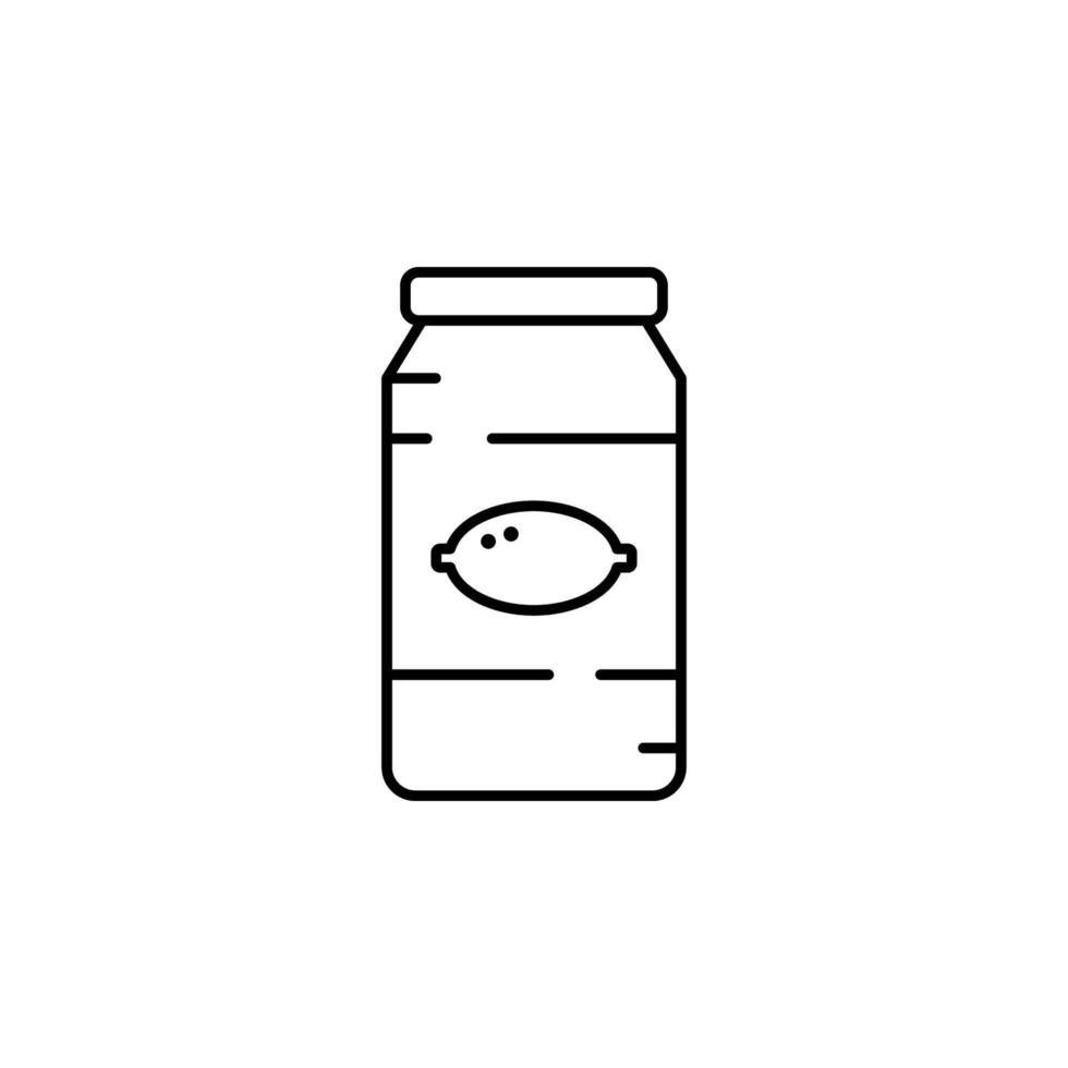 konfitur, mat bevarande vektor ikon illustration