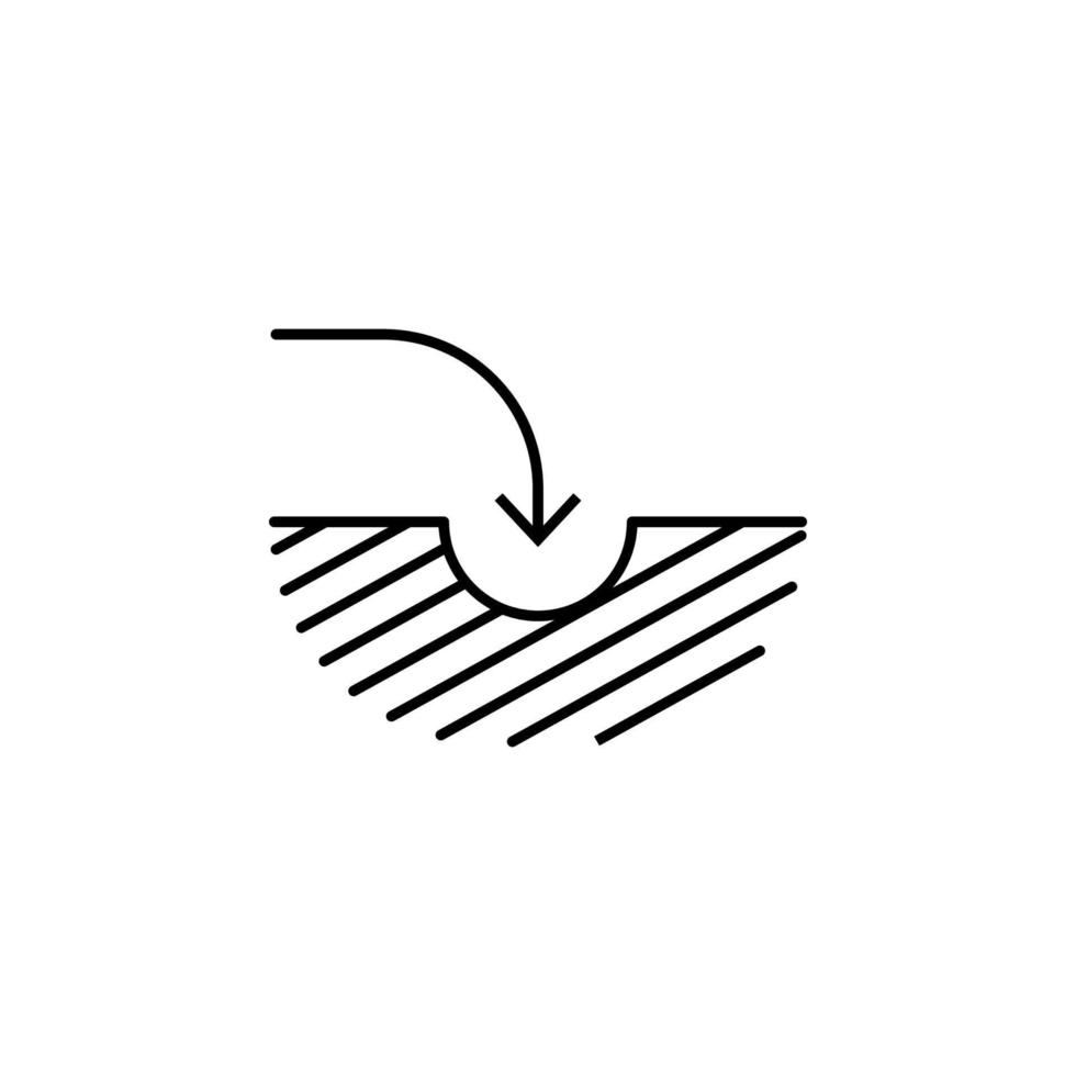 graben Loch springen Vektor Symbol Illustration