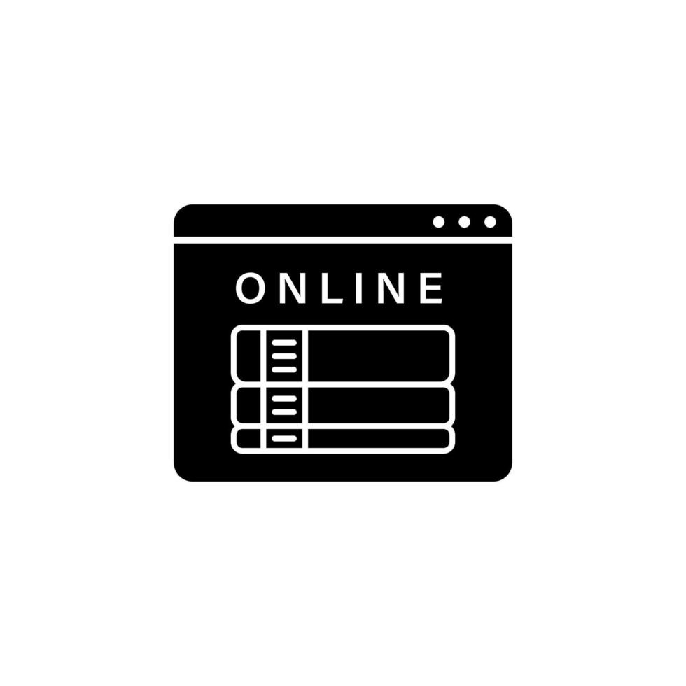 Webseite Bücher online Bildung Vektor Symbol Illustration