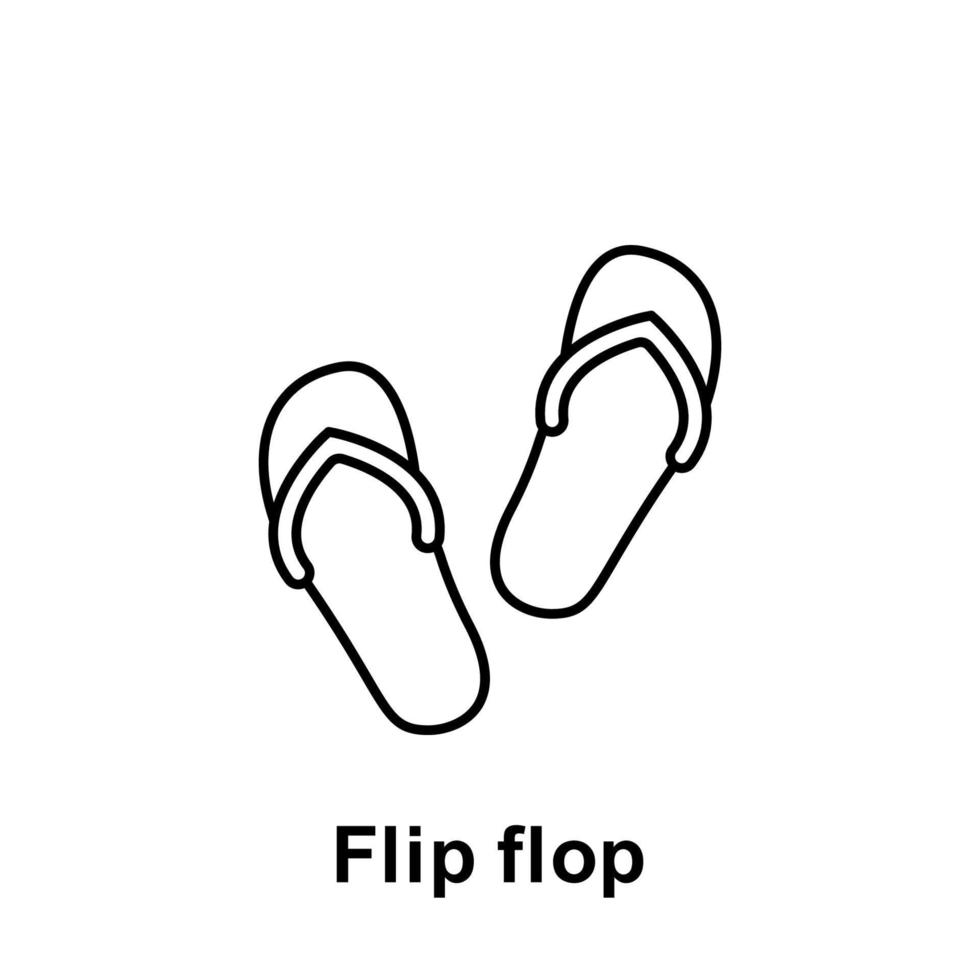 flip flop vektor ikon illustration