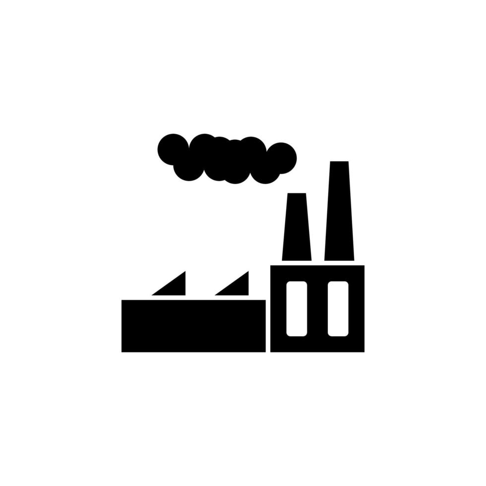 Fabrik, Nebel Vektor Symbol Illustration