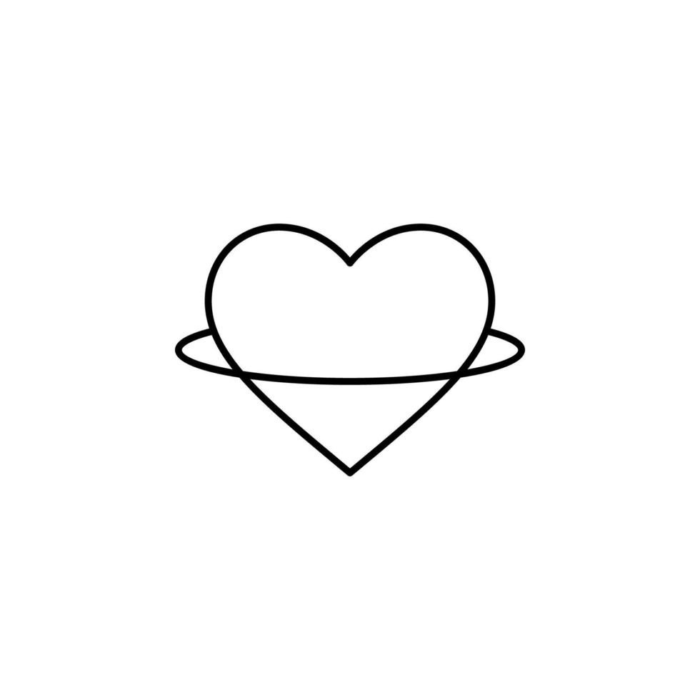 hjärta med cirkel vektor ikon illustration