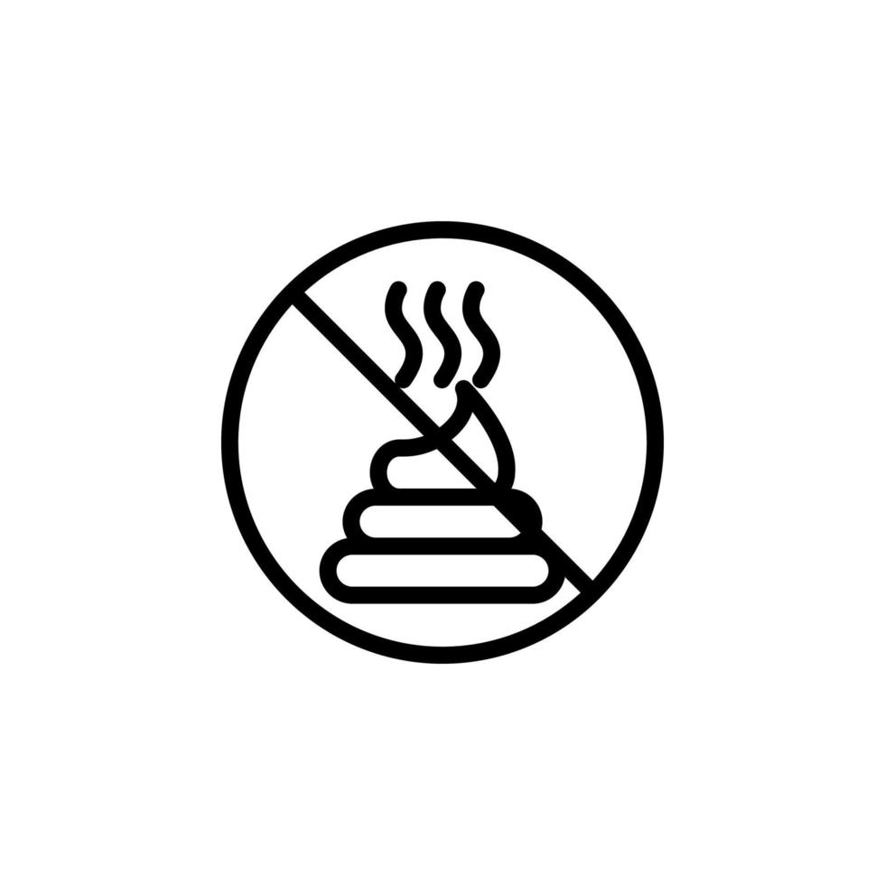 förbjuda toalett vektor ikon illustration