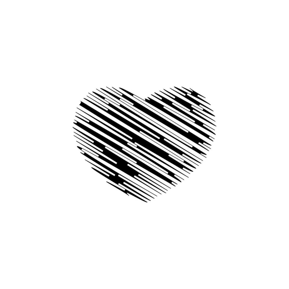 graffiti hjärta form vektor ikon illustration