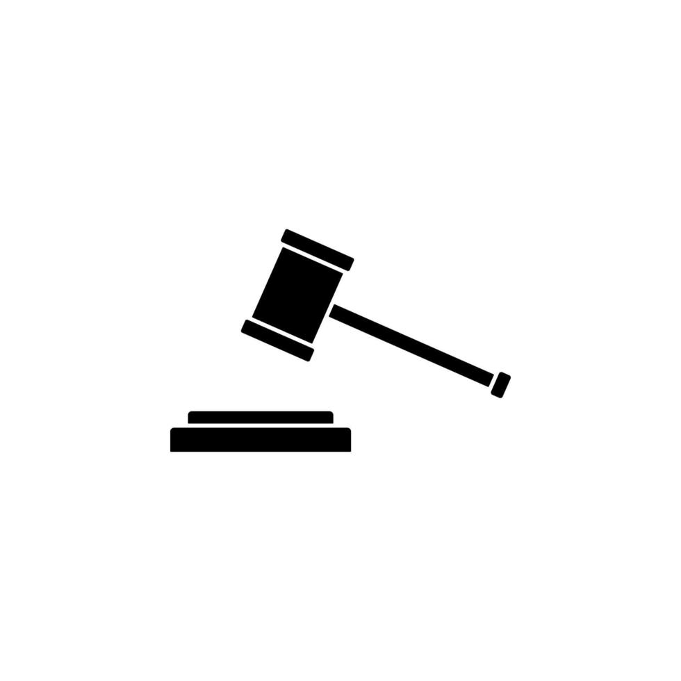 domstol hammare vektor ikon illustration
