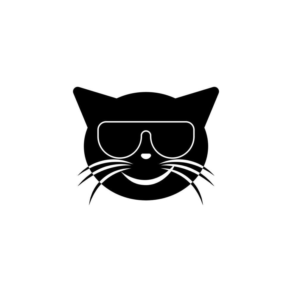 cool Katze Vektor Symbol Illustration
