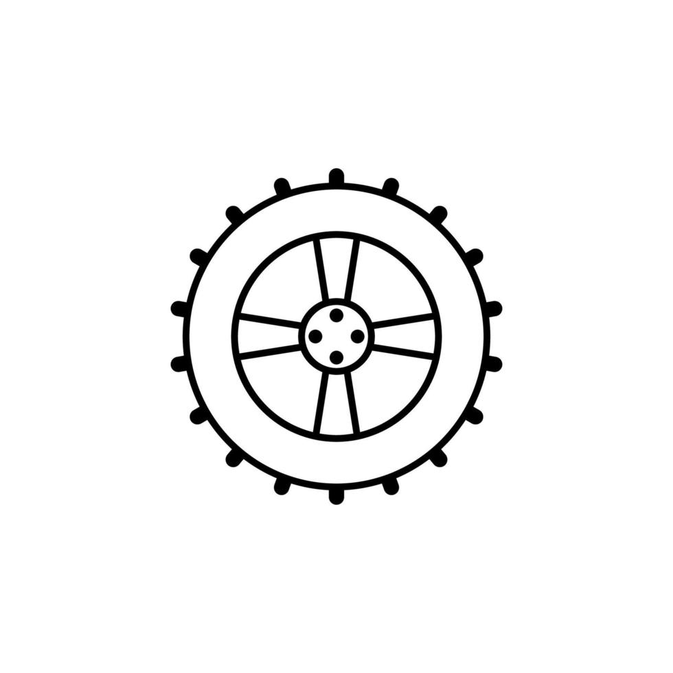 Legierung Rad Vektor Symbol Illustration