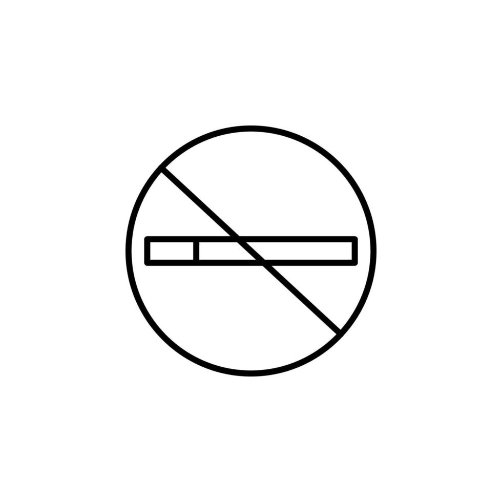Nein Rauchen, Zigarette, Erwärmen, Verbot Vektor Symbol Illustration