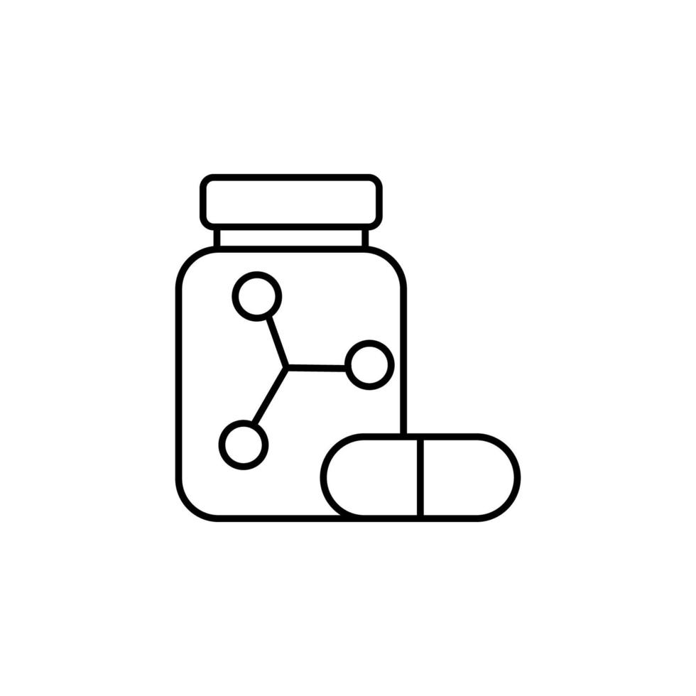 medicin och piller vektor ikon illustration