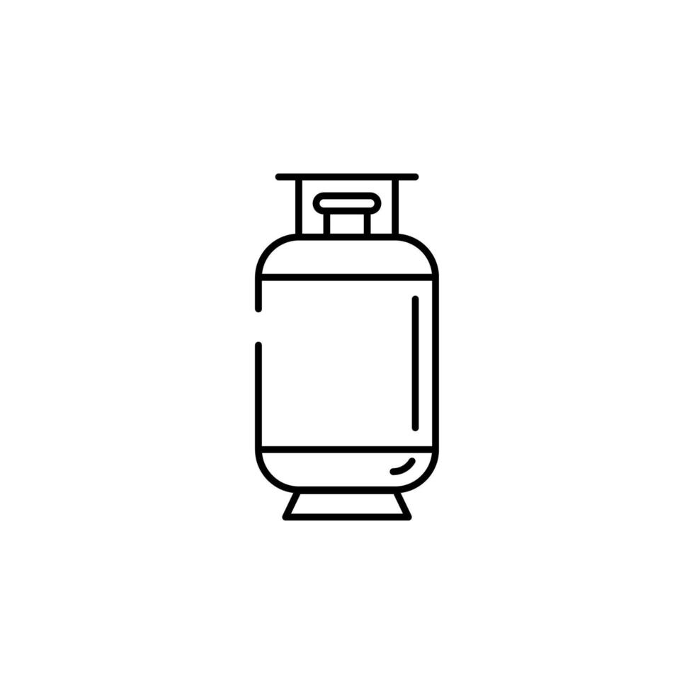 Kochen Gas, Gas Zylinder Vektor Symbol Illustration
