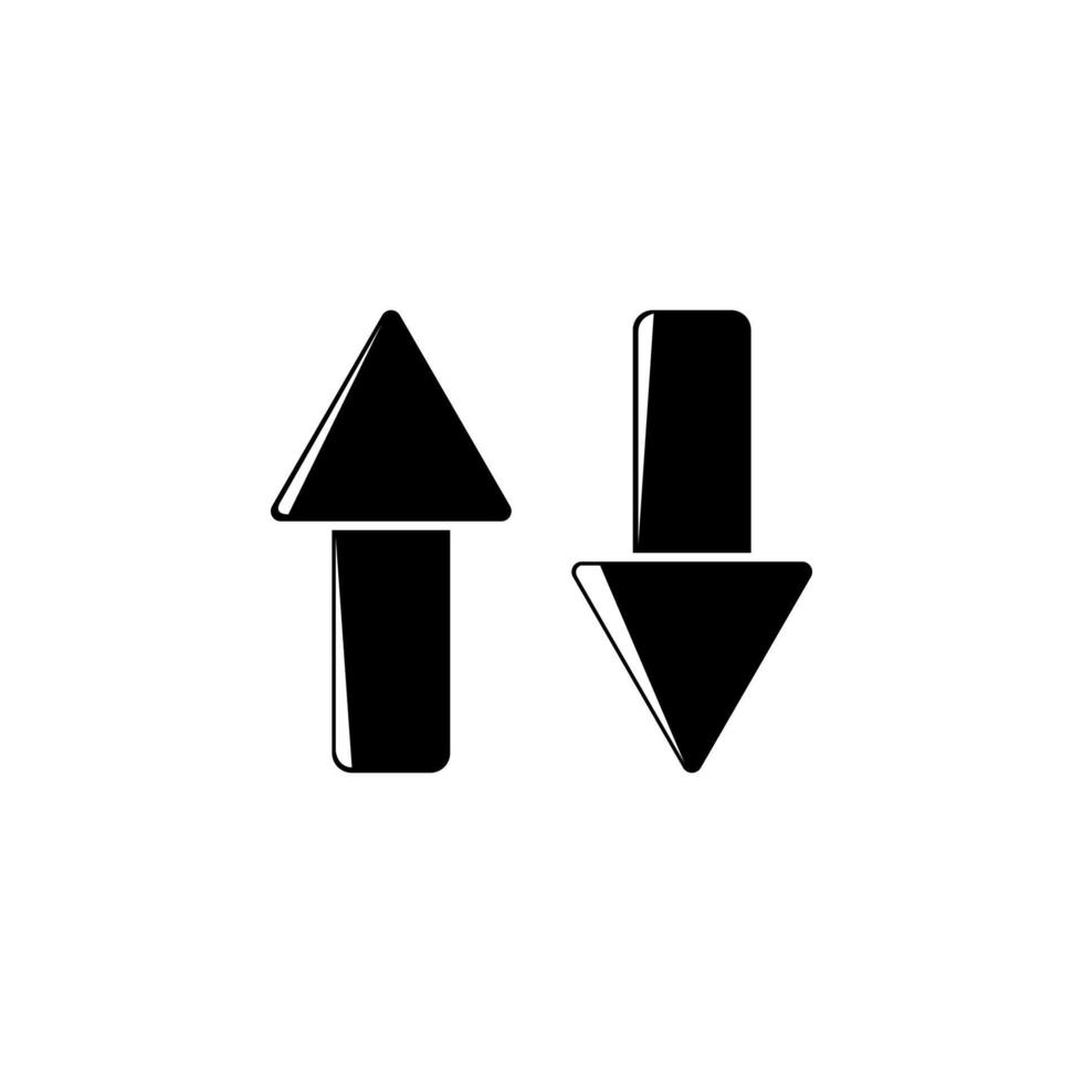 Pfeile von Wachstum und fallen Vektor Symbol Illustration