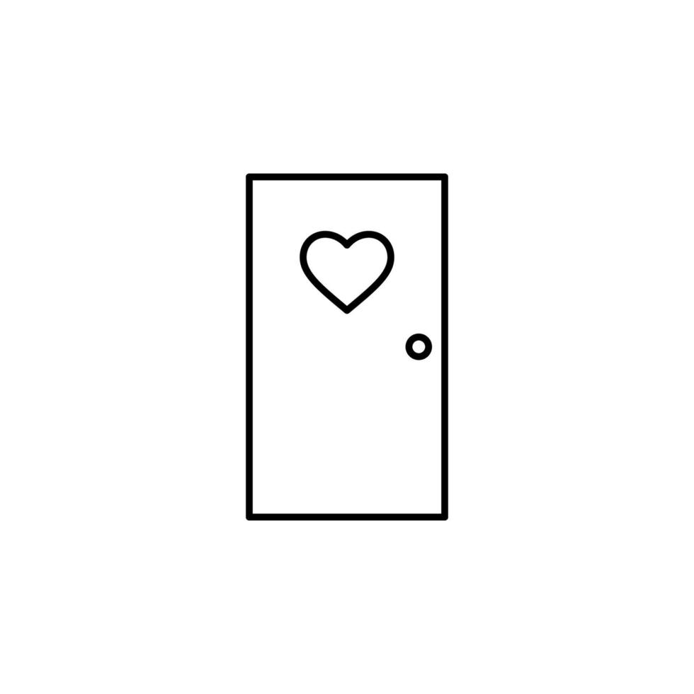Herz Tür Vektor Symbol Illustration