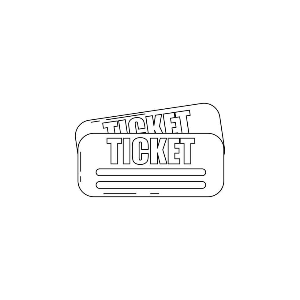Flugzeug Tickets Vektor Symbol Illustration