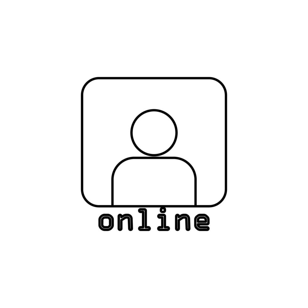 Menschen online Vektor Symbol Illustration