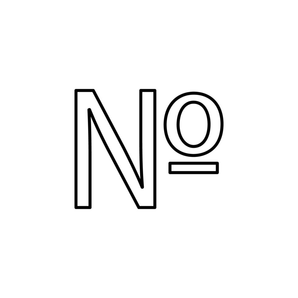 Nummer Zeichen Vektor Symbol Illustration