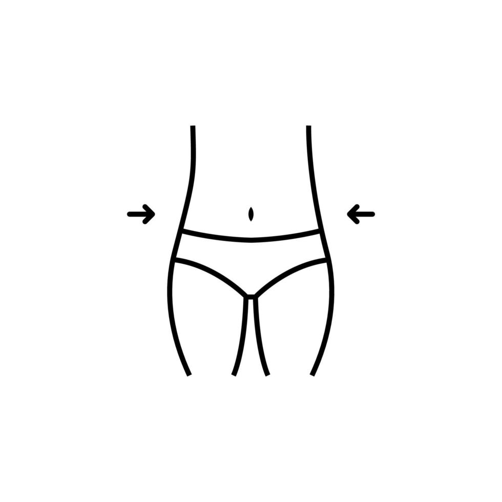 Taille, Plastik Chirurgie Vektor Symbol Illustration