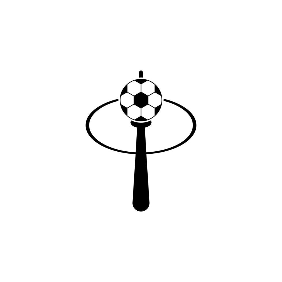 Ball im das Mitte von Fußball Vektor Symbol Illustration