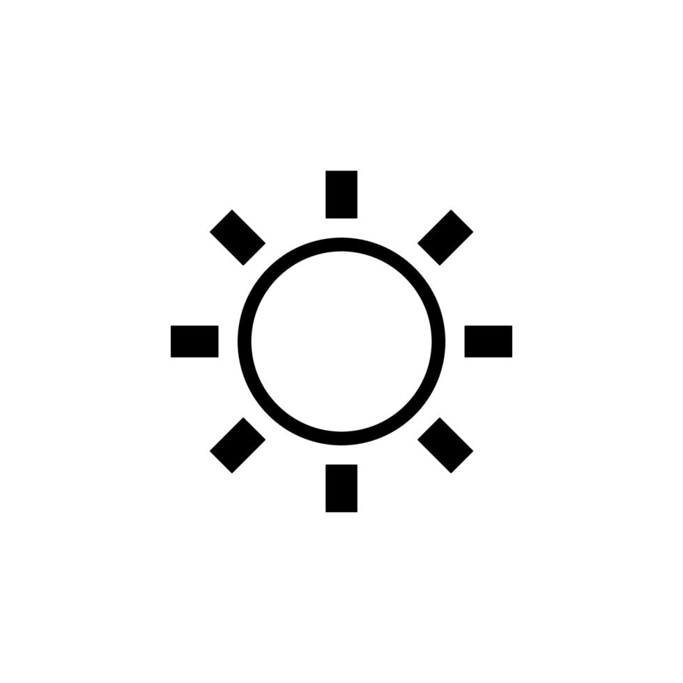 Sol tecken vektor ikon illustration