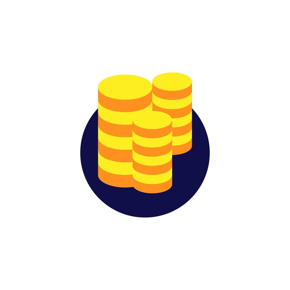 rabatt, pengar, mynt vektor ikon illustration
