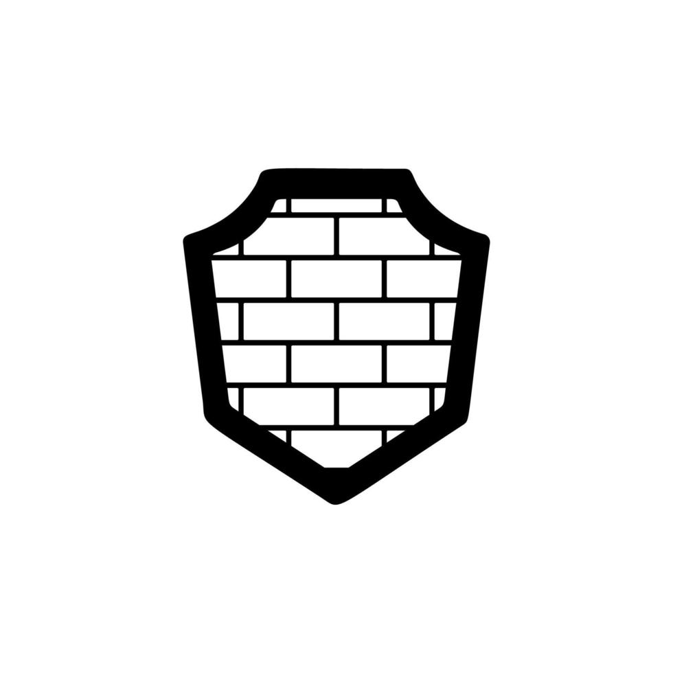 Mauer Schild Vektor Symbol Illustration