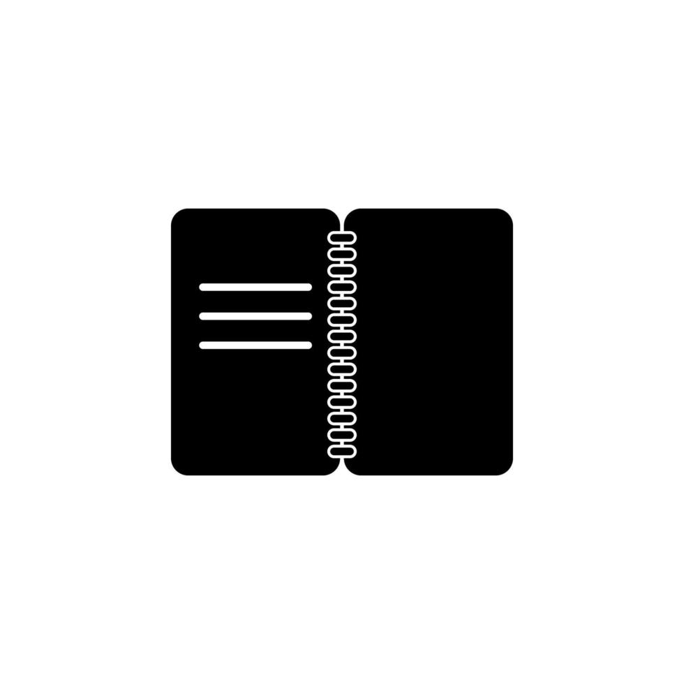 anteckningsbok vektor ikon illustration