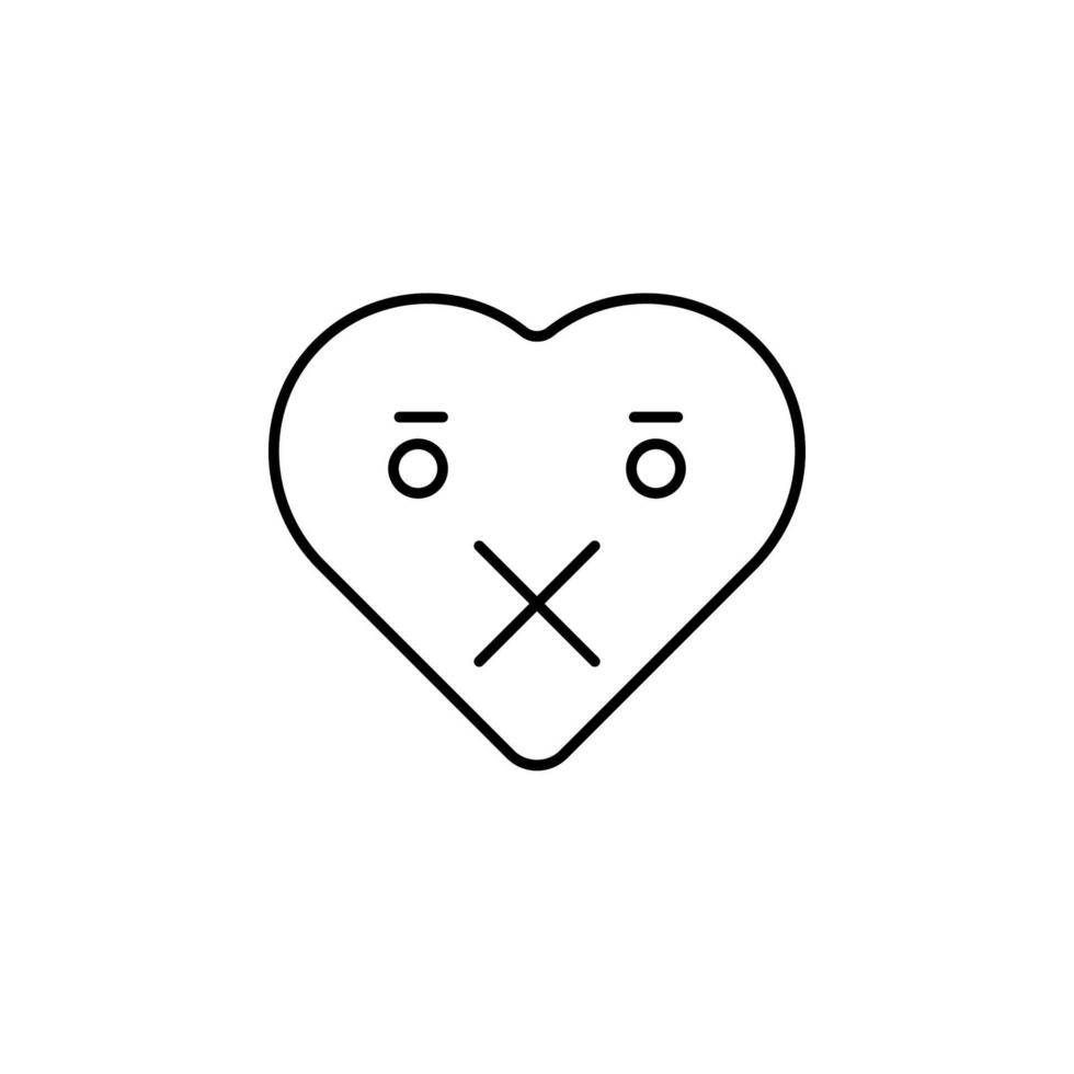 Emoji stumm geschaltet Vektor Symbol Illustration