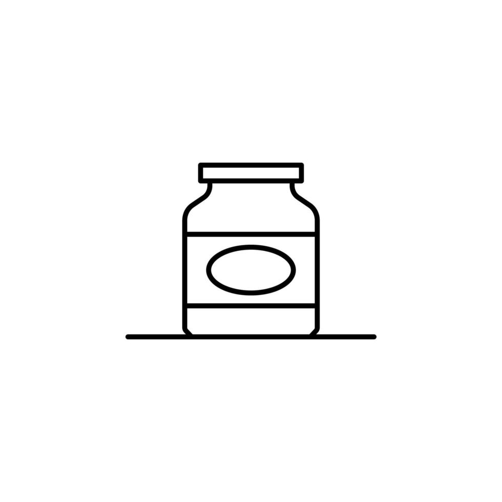flaska, sylt, plast behållare vektor ikon illustration