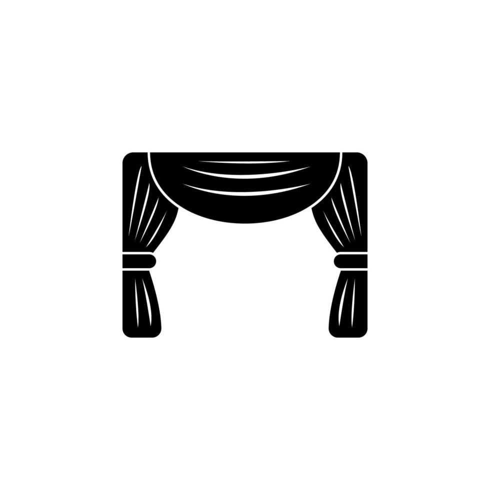 Bühne Vorhang Vektor Symbol Illustration