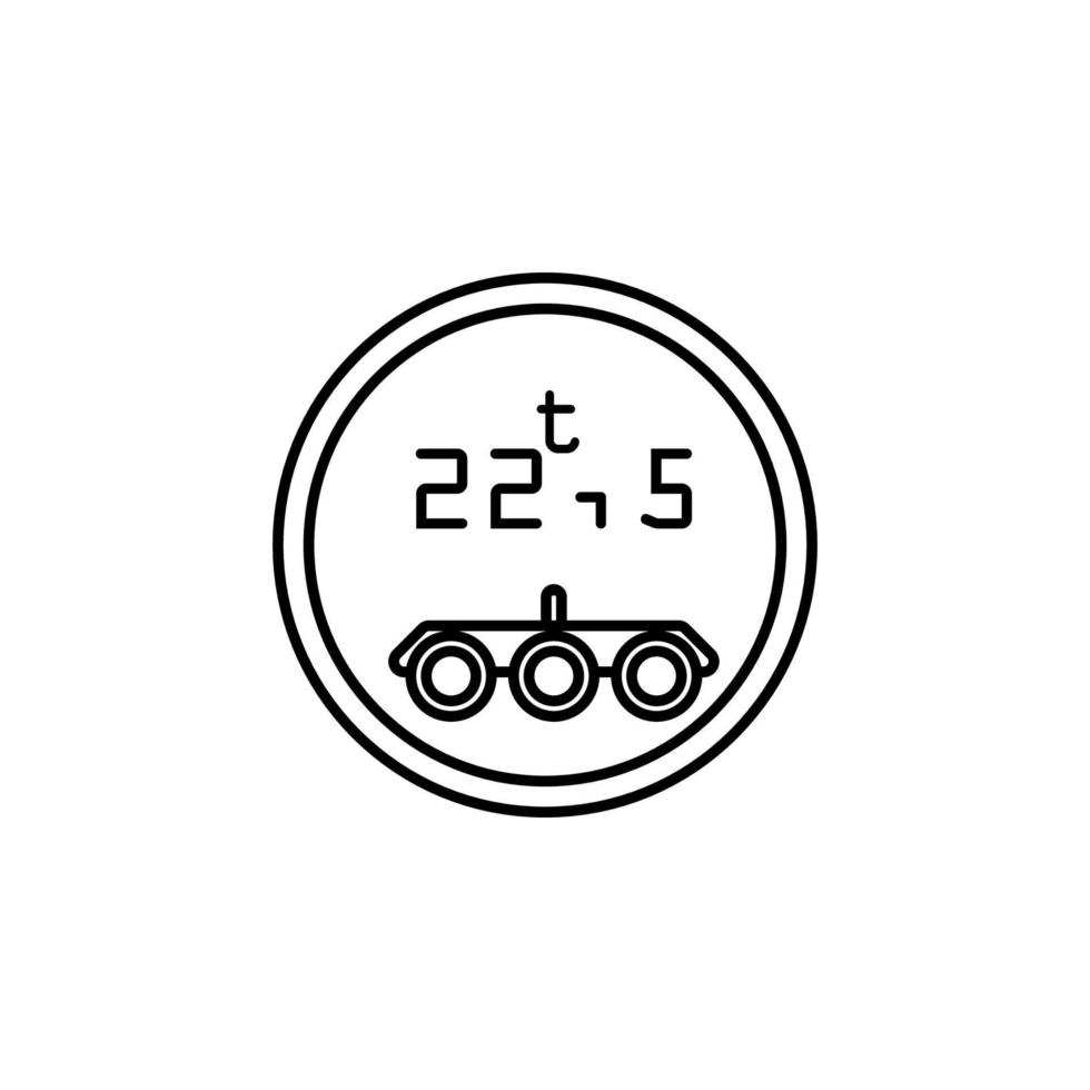 Straße Zeichen Beschränkung 22 Vektor Symbol Illustration