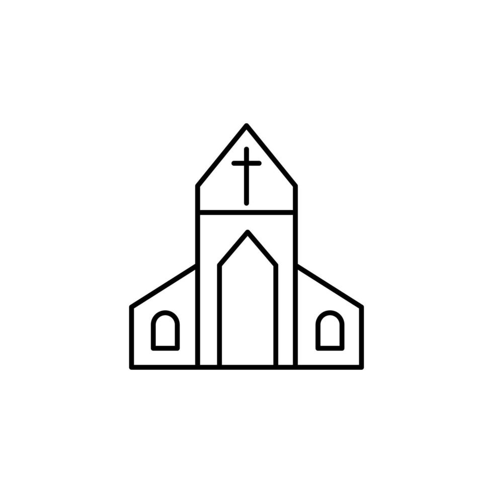 kyrka, korsa, påsk, hus vektor ikon illustration