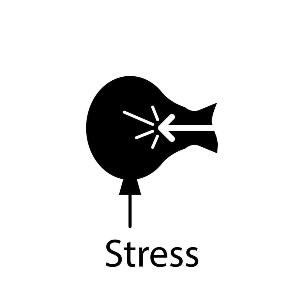 Luft, Ballon, Schlag, Erleichterung, Stress Vektor Symbol Illustration