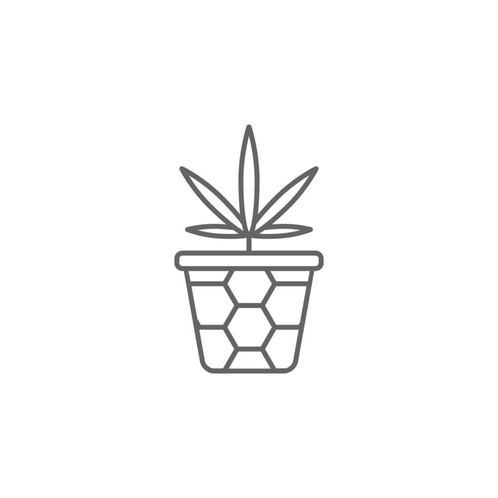 hydroponisch, Marihuana Vektor Symbol Illustration